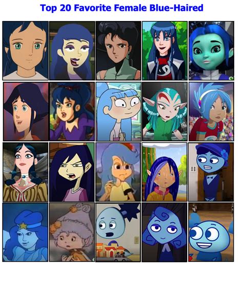 female blue hair characters